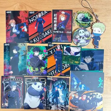 [ 익명 배송 ] 주술회전 캐릭터 카드 스트랩 캔 배지