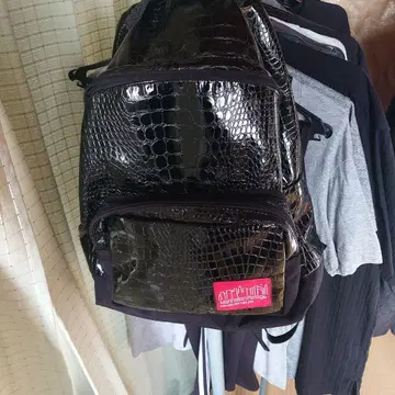 크로커다일풍 블랙 백팩