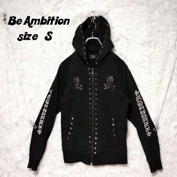 Be Ambition 후드티 스컬 블랙 S