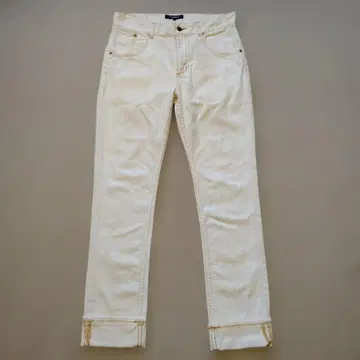 TOMMY 크림색 스트레이트 데님 M