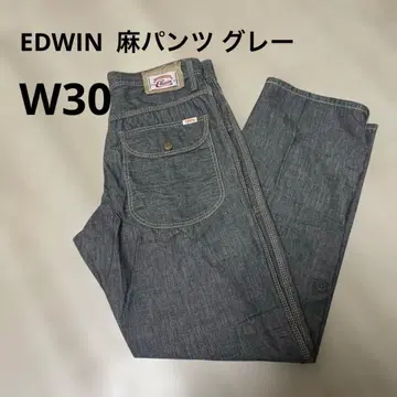 EDWIN 린넨 팬츠 그레이 W30