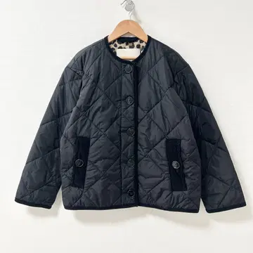 MACKINTOSH 퀼팅 자켓 블랙 레오파드