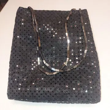 블랙 스팽글 숄더백
