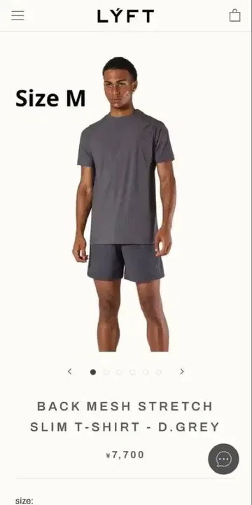 [ LYFT ] BACK MESH STRECH SLIM T-SHIRT
