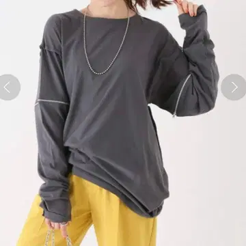 PROVOKE 패스너 롱 셔츠 차콜