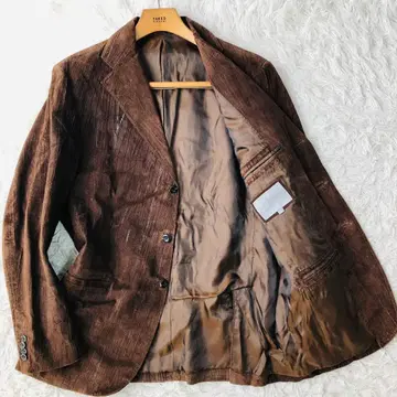 [ 레어 LL ] LICORICE 가죽 테일러드 자켓 돈피 주름 가공