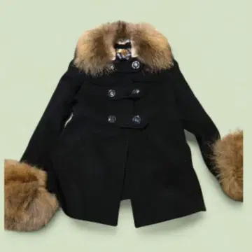 로얄 파티 소매 퍼 코트