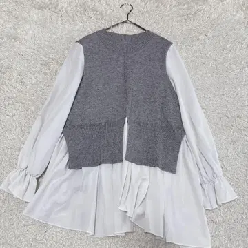 아나나 이소재 니트 셔츠 프릴 풀오버