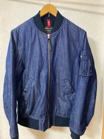 ALPHA INDUSTRIES 데님 MA-1 플라이트 자켓