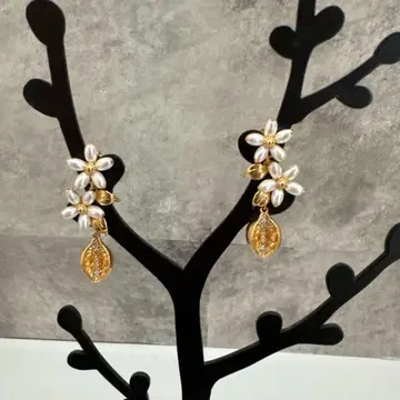 [ Kate Spade ] 케이트 스페이드/플라워 x 레몬 모티브 귀걸이