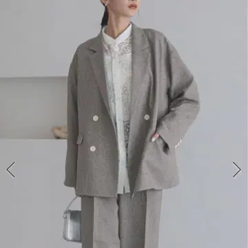 로리즈팜 멜란지 트윌 자켓 그레이