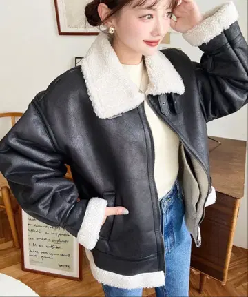 무스탕 자켓 블루종