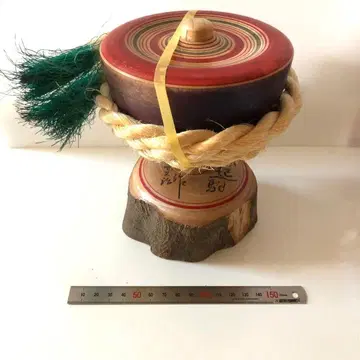 오야마 팽이 직경 12cm 40호 조립 편 팽이 끈, 장식대 포함