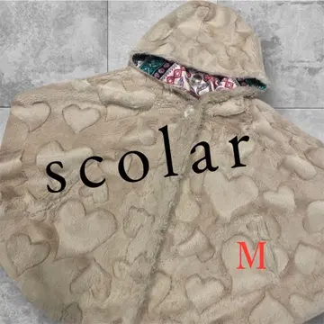 새상품급 스칼라 판초 하트 무늬 M