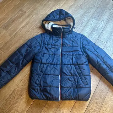 [ s ] 새상품급 리버서블 후드 부착 네이비 다운 자켓