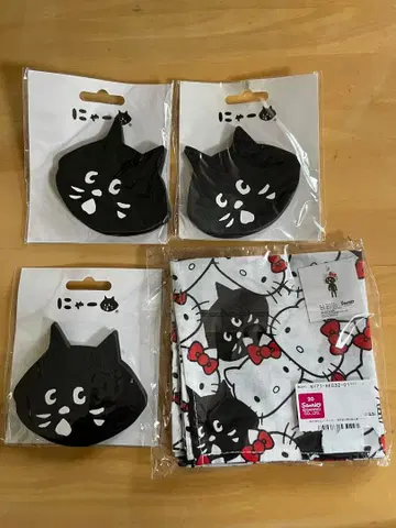 새상품 네넷 냐 페이스 마그넷 반다나 세트 Ne-net