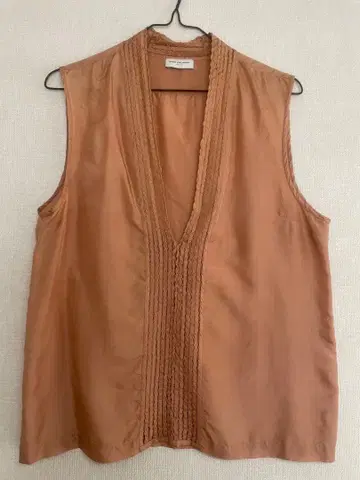 Dries Van Noten 베이지 슬리브리스 셔츠