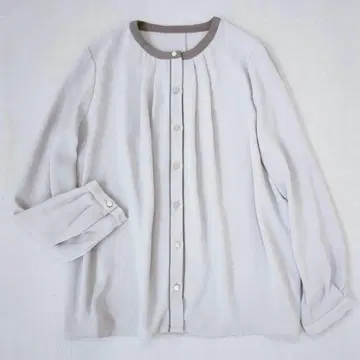 아베베 블라우스 드레이프감 소재 바이컬러 오피스 캐주얼 M