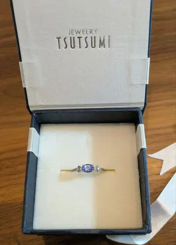 TSUTSUMI 탄자나이트 반지 k10 WG