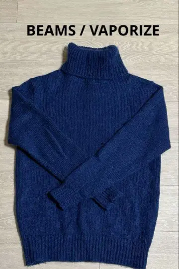 BEAMS / VAPORIZE 모헤어 터틀넥 니트