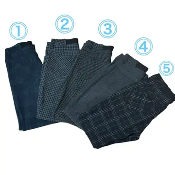 속기모 스트레치 팬츠 패턴 다른 5벌 세트