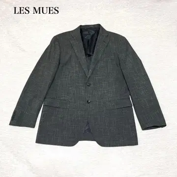 레미유 남성용 테일러드 자켓 (AB7) 체크 무늬 울 혼방 백 오픈