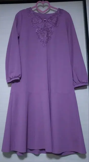 앤 러브 아이콘 레이스 긴팔 롱 원피스