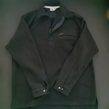 캘빈클라인 플리스 긴팔 피케 셔츠 셔츠 자켓 블랙