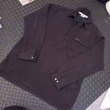 캘빈클라인 플리스 긴팔 피케 셔츠 셔츠 자켓 블랙