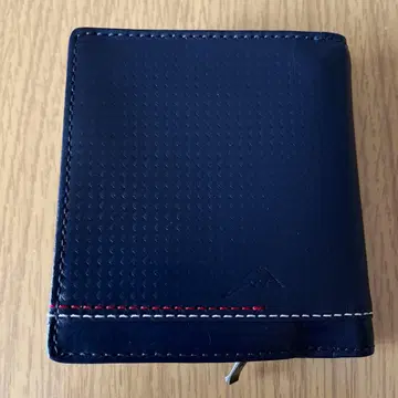쿠시타니 네이비 접이식 지갑 텍스처 마감