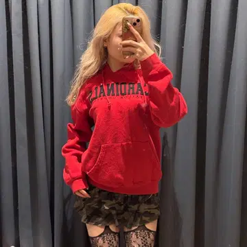 [ 무료배송 ] USA 구제 의류 카디널스 스쿨 후드티 러셀제 로컬 계열