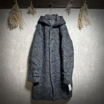 [ 미사용품 ] 코무사 컬렉션 울 코트 후드 부착