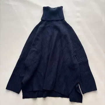 에브리데이 아이 라이크 울 100 터틀넥 리브 니트 스웨터 블랙