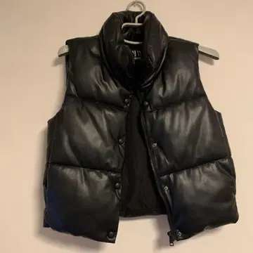 [ 새상품급 ] ZARA 가죽 다운 베스트