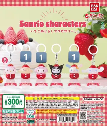 산리오 캐릭터 딸기 메지루시 액세서리