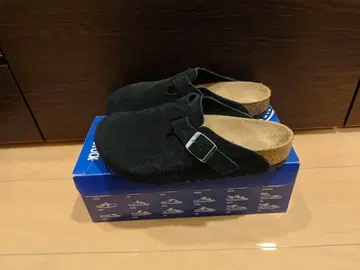 BIRKENSTOCK 블랙 보스턴 샌들 39 레귤러 폭