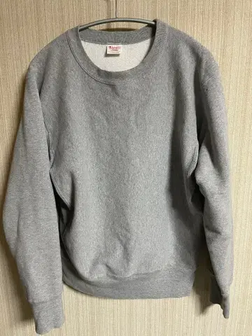 Champion 리버스 위브 빨간색 택 크루넥 맨투맨 12.5oz