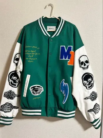 바시티 자켓 그린 그린 Black air