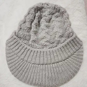 maxim 케이블 짜임 니트 모자 베이지 그레이