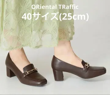 ORiental TRaffic 점프 가능한 펌프스 힐 로퍼 브라운