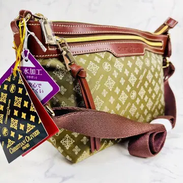 새상품 미사용 크리스찬 올리비에 숄더백 올 패턴 골드 금장 장식 택