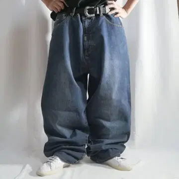 00s 앵커 블루 이지 핏 와이드 데님 W36 B계