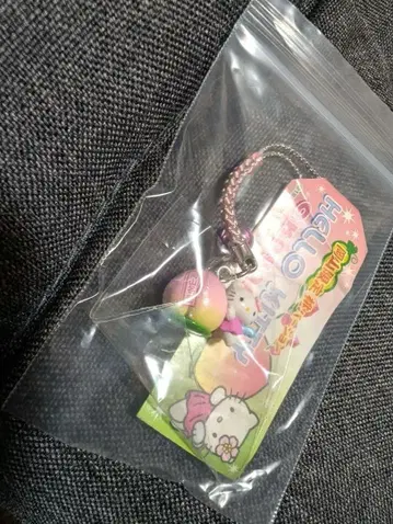 지역 한정 키티 족쇄 스트랩, 오카야마 한정판, 인기, 복숭아 버전