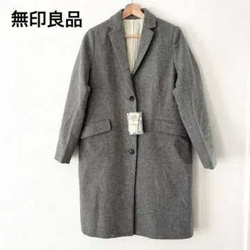 [ 새상품 ] 무인양품 프렌치 울 체스터 코트 M