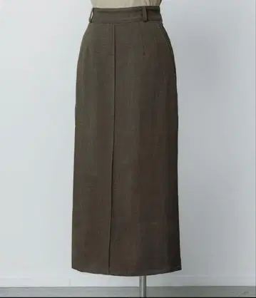 crewre 백 턱 내로우 스커트 brown