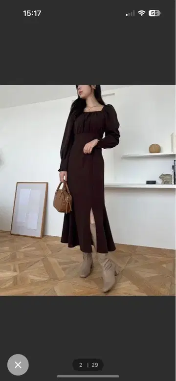 [ NICE CLAUP ] 백리본 미실루엣 원피스