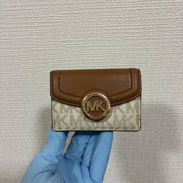 Michael Kors 3단 폴더형 지갑 브라운/베이지