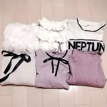 양산형 상의 니트 5벌 묶음