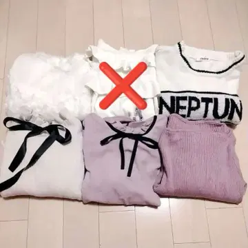 양산형 상의 니트 5벌 세트