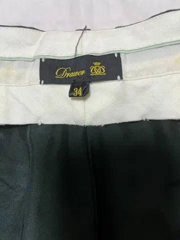 Drawer 다크 그린 슬랙스 34